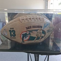 Dan Marino Signed Football W/ Stats