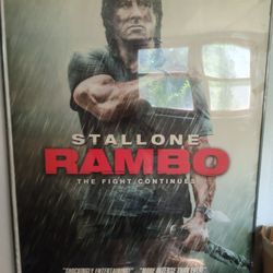 Rambo Framed Movie Theater Poster