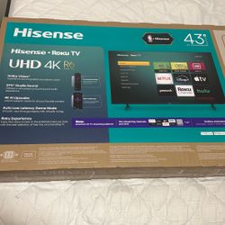 Hisense 43" Class 4K UHD LED LCD Smart Roku TV HDR R6 Series 43R6E3