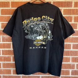 Harley Davidson Get The Hella Outta Dodge Kansas T-shirt XL 2006