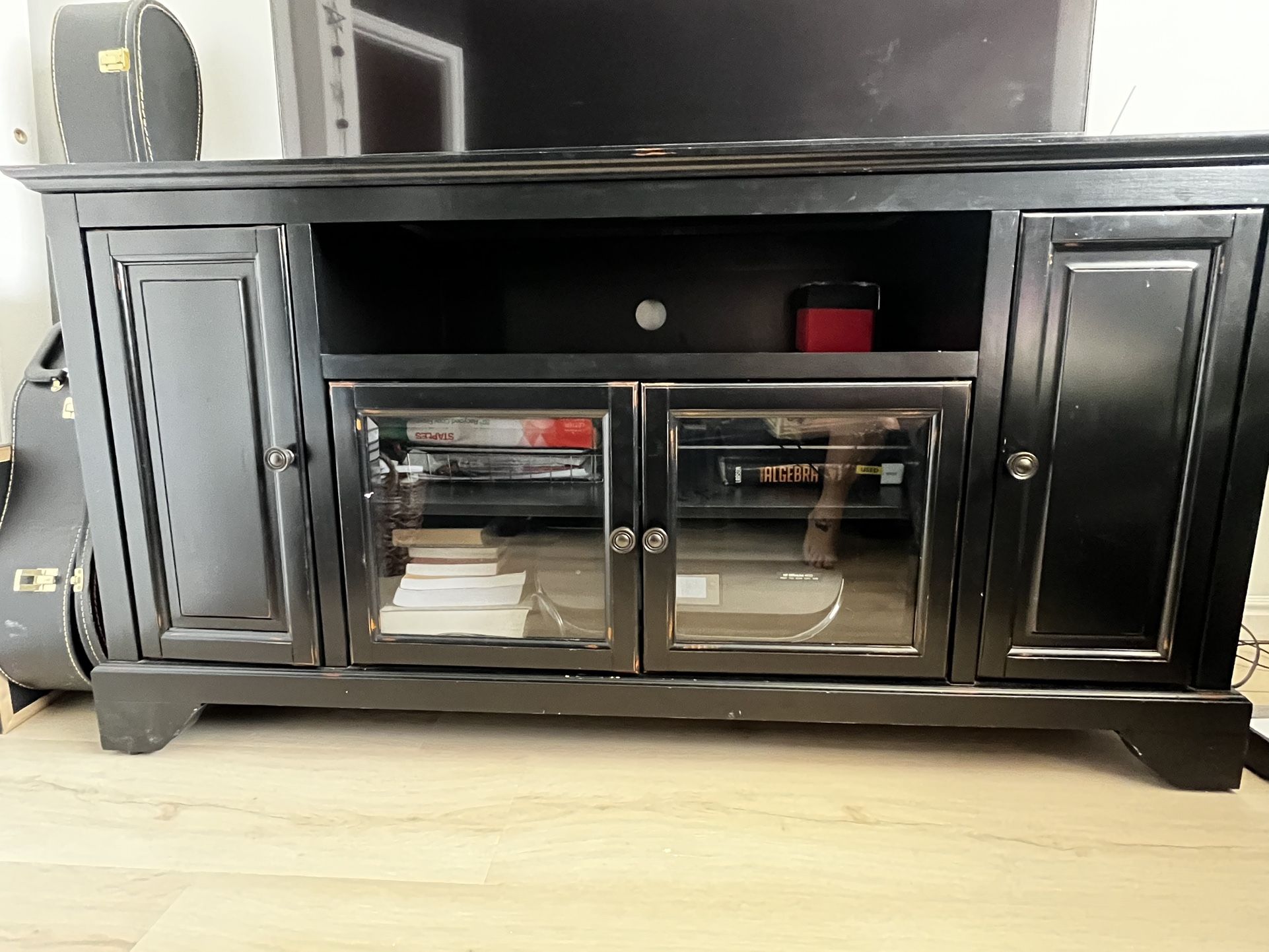 Beautiful Black Cabinet And Shelves