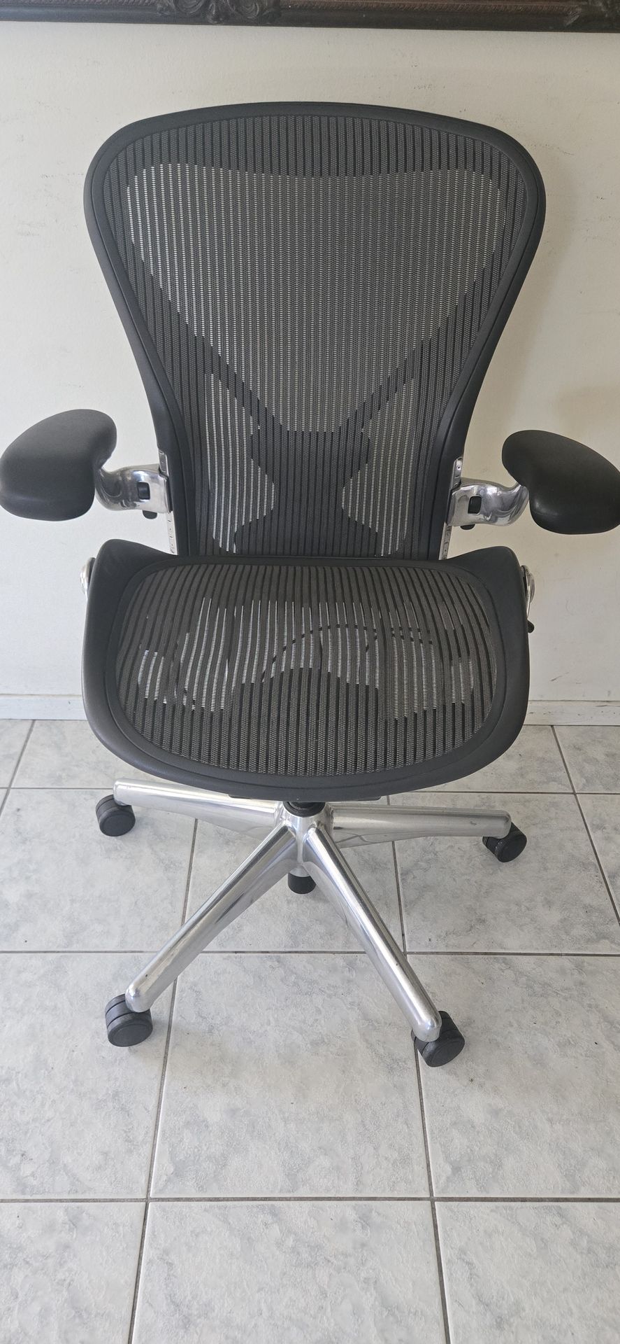 Herman Miller Aeron - Size B - Polished Aluminum (Fully Loaded)