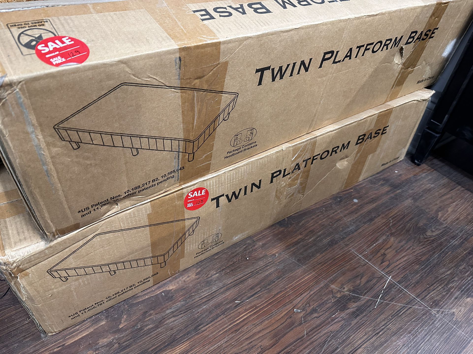 Twin Bed Frame In Box Metal Heavy Duty With Cover 