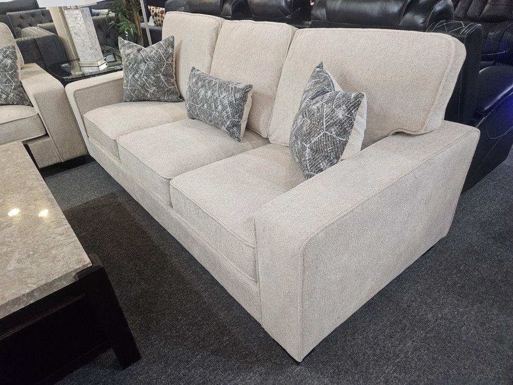 Brand New Biege Soft Chenille Sofa (84.65 x 35.83 x 35.83 in. H)