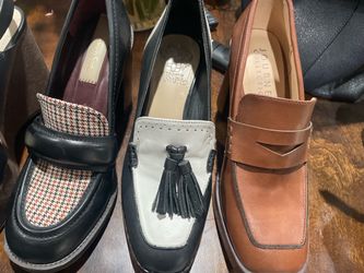 3 Pairs size 7 Women’s loafers w/high heel