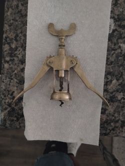 Vintage ITALY Brass Bottle Cork Screw Opener