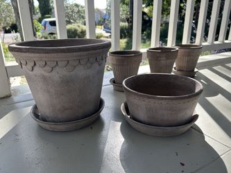 Terrain Anthropology Bergs Terracotta Pot + Saucer Set
