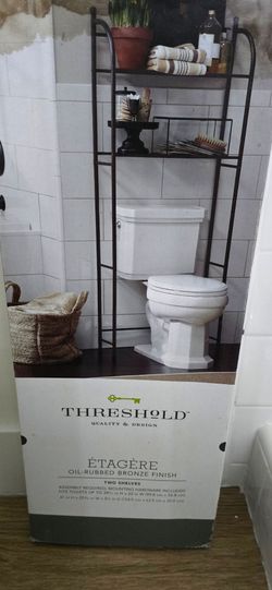 Threshold Over-The-Toilet Metal Storage Etagere - Oil-Rubbed Bronze