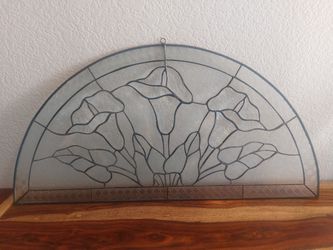 Clear Cathedral Glass With Lily Pattern