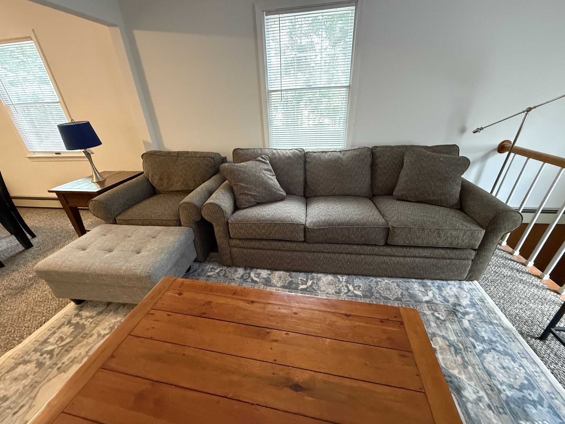 Couch, Chair, Ottoman