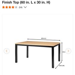 New - Wood Table - Top Only No legs