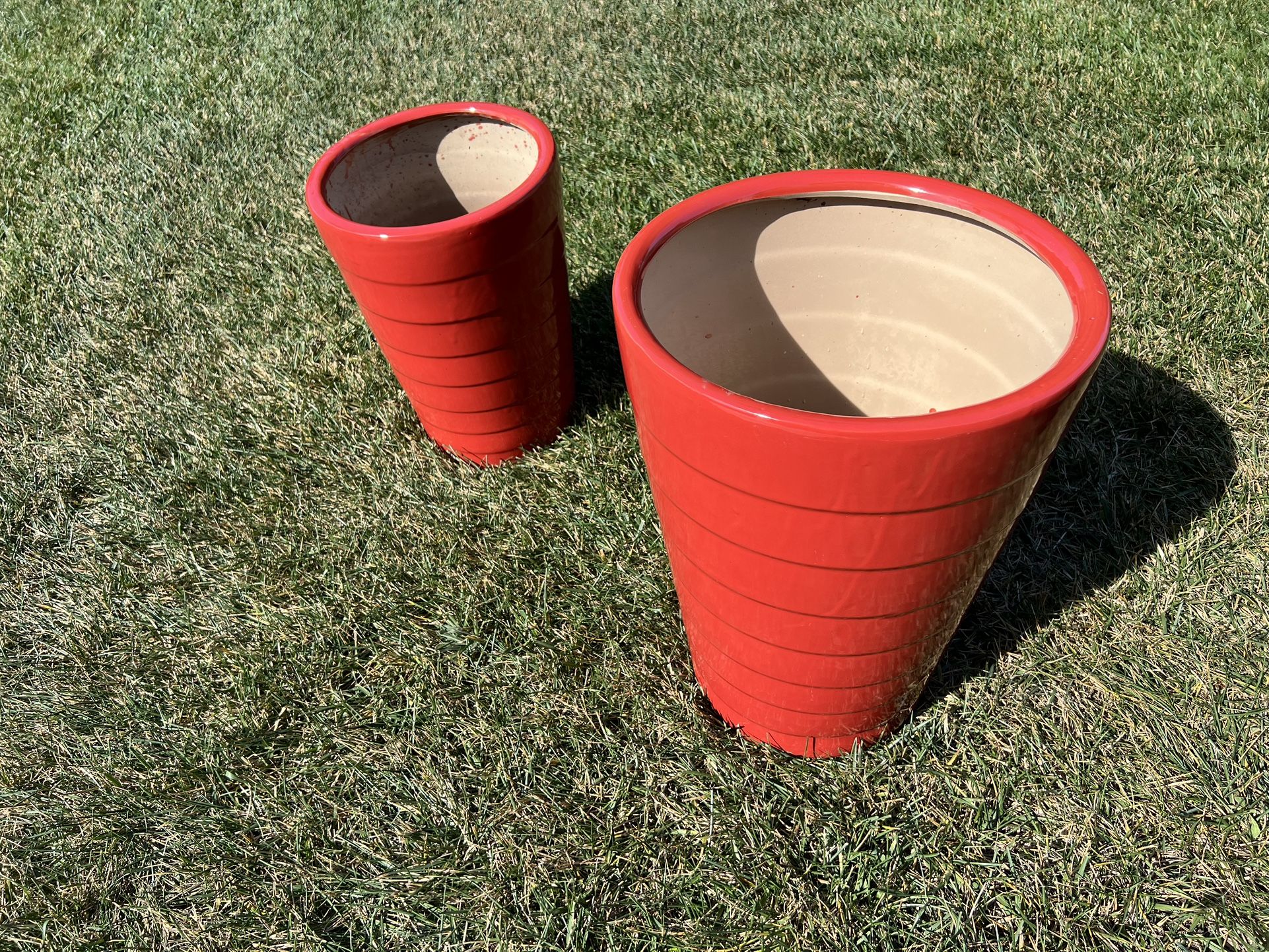 Red Ceramic Large Planter Pots 