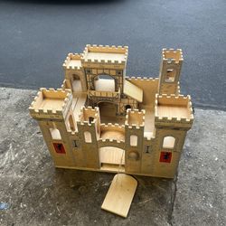 Folding  Wooden Castle In Perfect Condition 