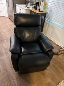 Black Leather Recliner Chair