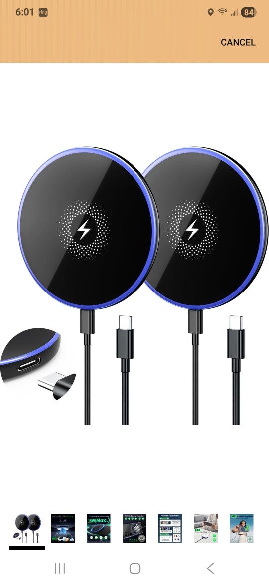Wireless Charger 2-Pack For Samsung 
