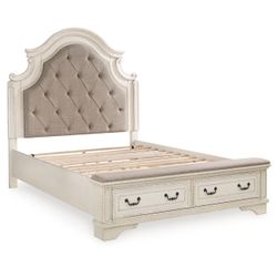 Queen Upholstered Storage Bed
