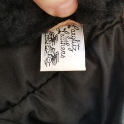 Vintage Langlitz Leather Soft Black Leather Motorcycle Bomber Skull Cap / Aviator Cap