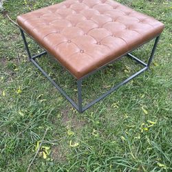 Leather Ottoman 