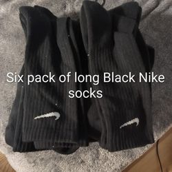 Six Pack Of Black And White Long Nike Socks And Six Pack Of Adidas Ankle Socks 