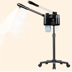 Professional Facial Steamer with Ozone and Hot & Cold Mist, Digital Face Humidifier for Facial Deep