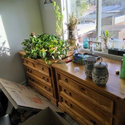 3 Wooden Dresser Drawls Vintage 