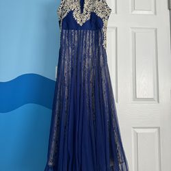 Indian Dress - Blue and Silver