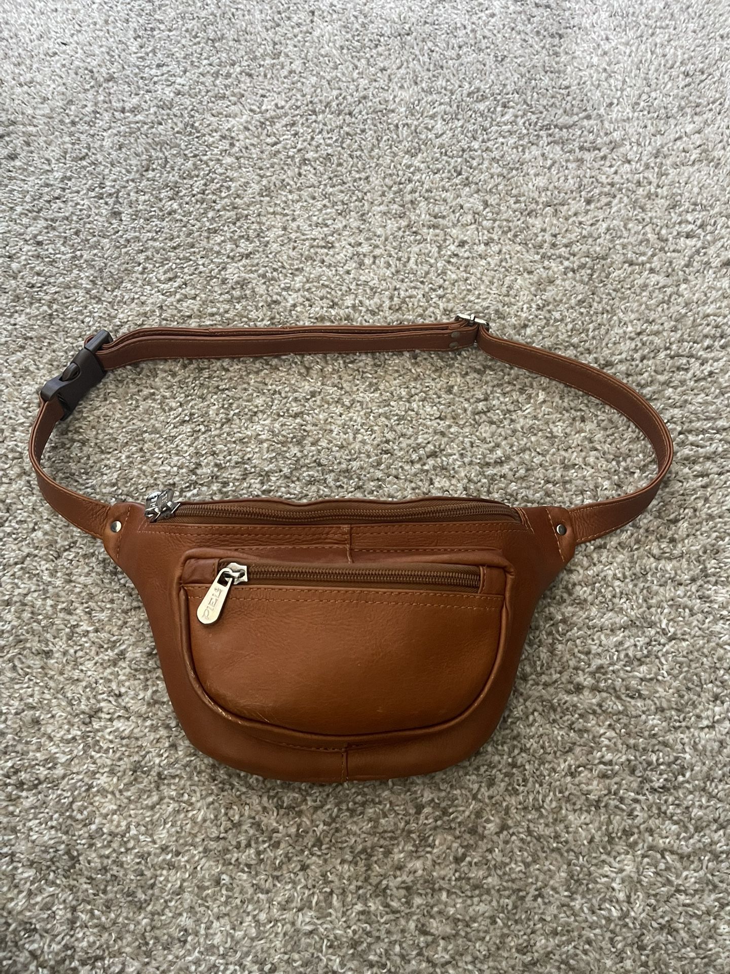 Piel Brown Leather Waist Bag