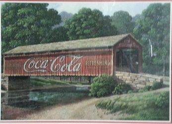 Framed Coke Image - 12"x16"