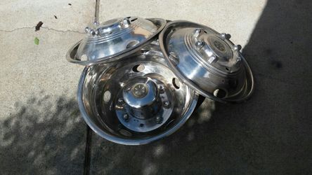 3 RV hubcaps