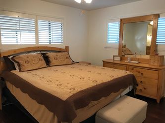 Solid wood California King bedroom set