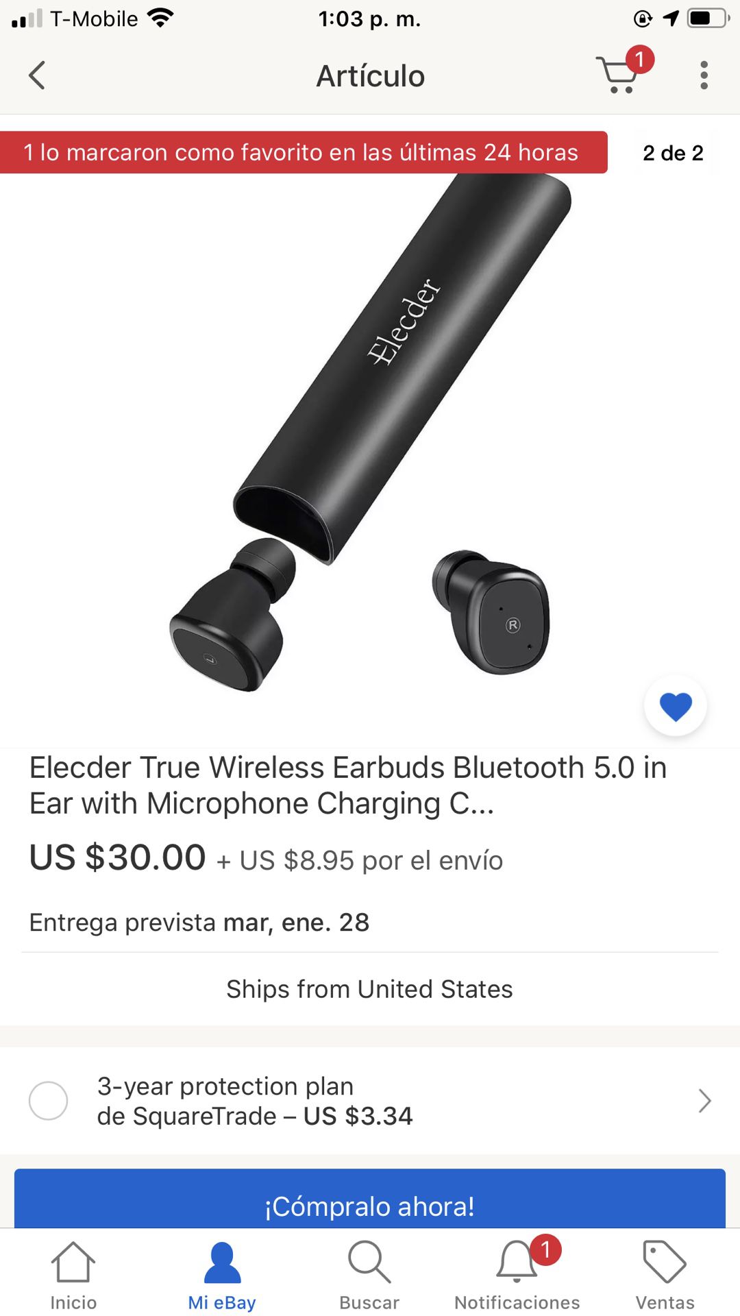 Earbuds wireless Bluetooth