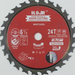 Wood Cutting Circular Saw Blade(With TA coating) 6-1/2” 24T 