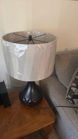 Table Lamp with Drum Shade