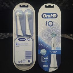 2x Oral-B - 4pk Replacement Brush Head for iO Series Electric Toothbrush - White