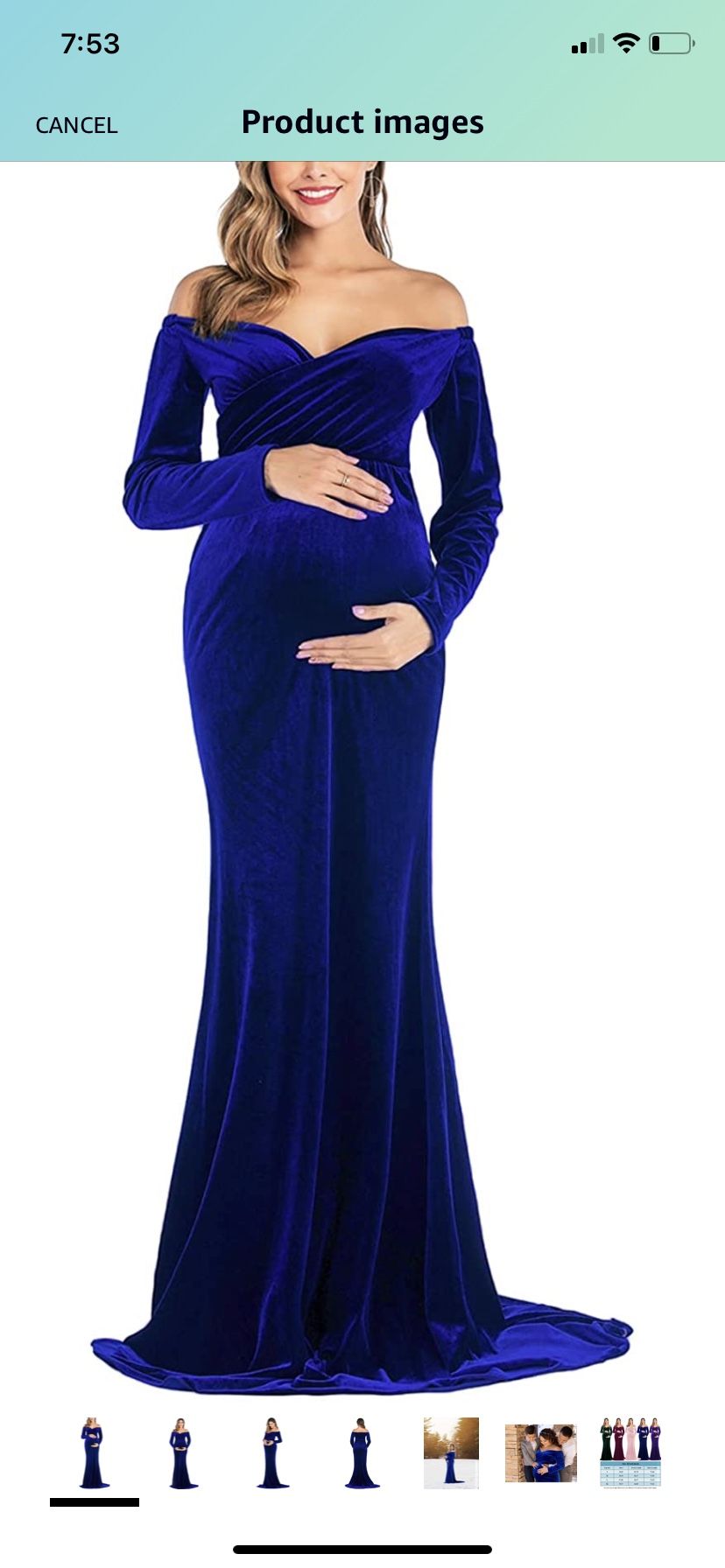 Royal Blue Maternity Dress 