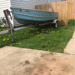 14 Foot Deep V Boat And Trailer 