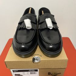 Dr.Martens Adrian Polished Smooth Black Tassel Loafers Size 12 US Mens UK 11