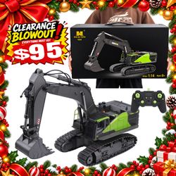 1:14 Scale 22CH Huina 1593 RC Excavator Construction Vehicle Toys For Boys
