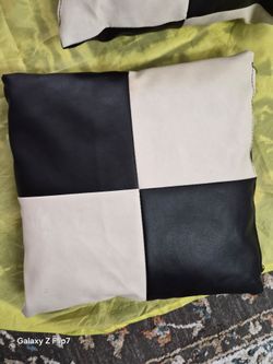 Patchwork Leather Pillow