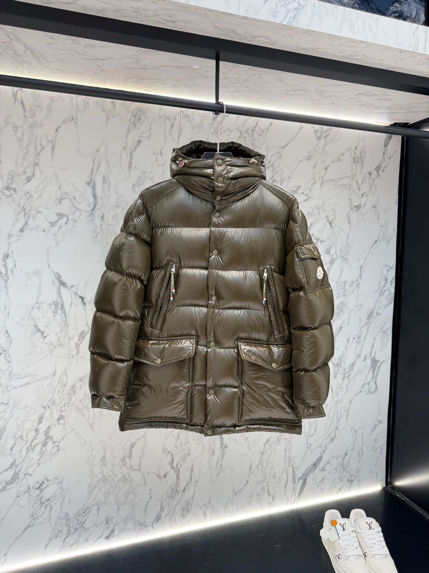 Moncler Down Jacket Silver 