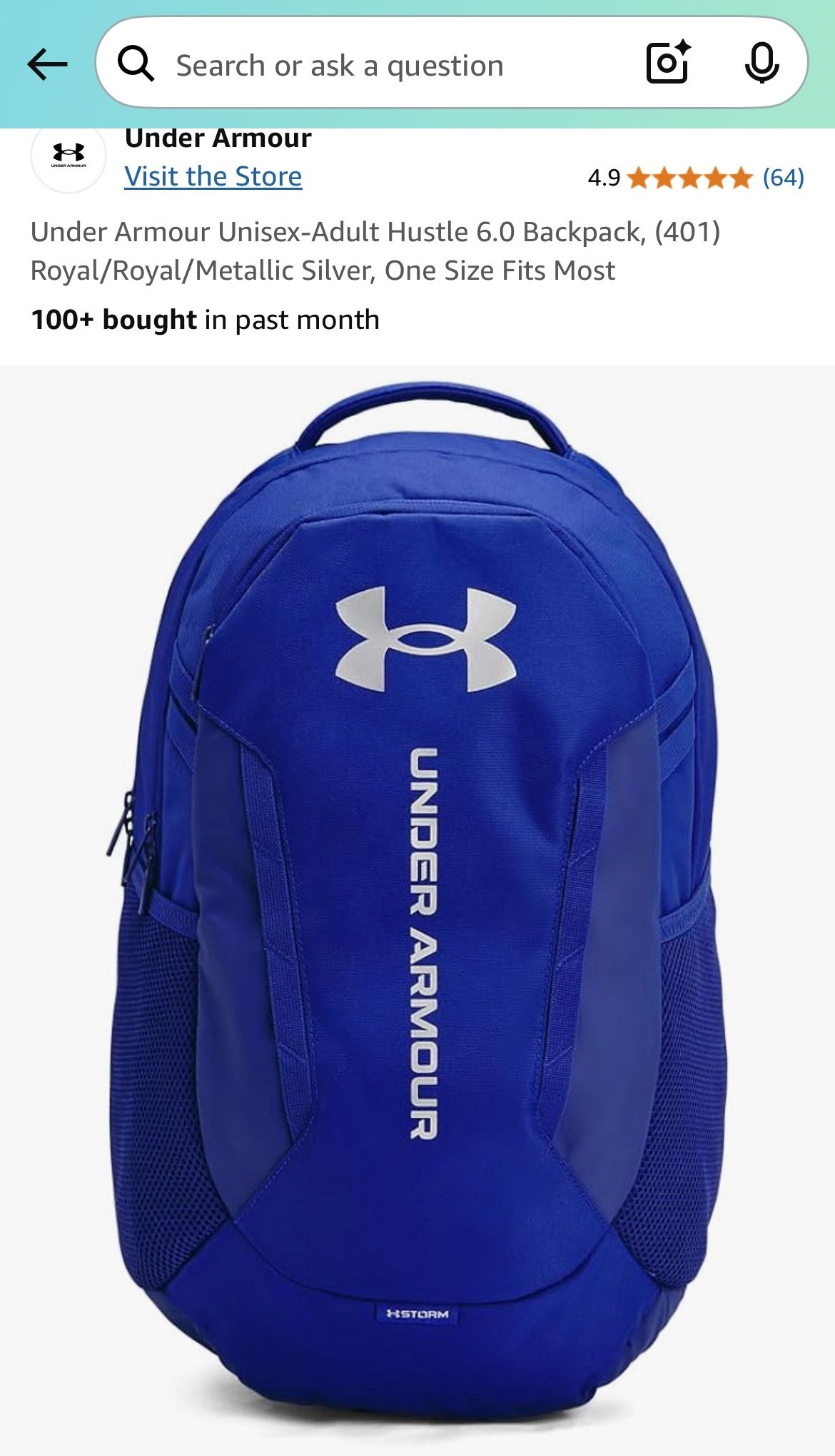 Under Armour Unisex-Adult Hustle 6.0 Backpack,