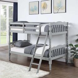 Gray Twin/ Twin Bunk Bed 