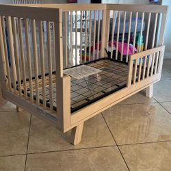 Million Dollar Baby Co. Light Cream Wood Color Toddler Bed- Fully Built