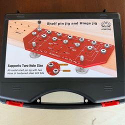 Aiwons shelf pin and hinge jig New