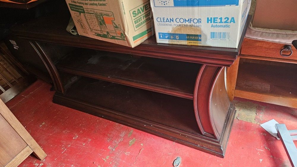 4 Chair Wood Kitchen Table And Real Wood TV Stand. Entertainment Center