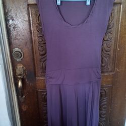 Purple Women's Long T-Shirt Dress Size Medium 