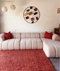 10ft modular tan sofa sectional