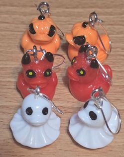 Halloween duck earrings