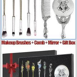 Harry Makeup Brushes Set Gifts Comb Mirror with Gift Box Makeup Brushes Set for Women Potter Magic Eye Shadow Eyeliner Blending Lip Brush
