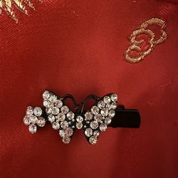 Butterfly Rhinestone Hair Clip
